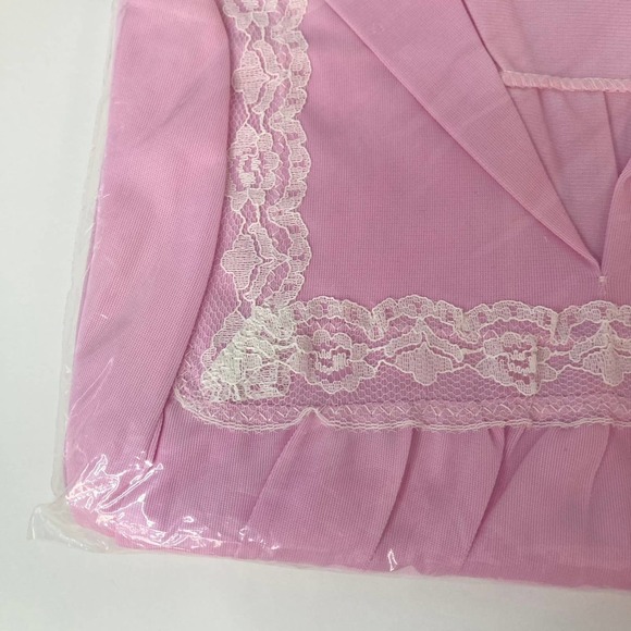 DEADSTOCK Berkliff 100% Nylon The Ginger Long Gown Nightgown Size L 38/40 Pink - Picture 8 of 14